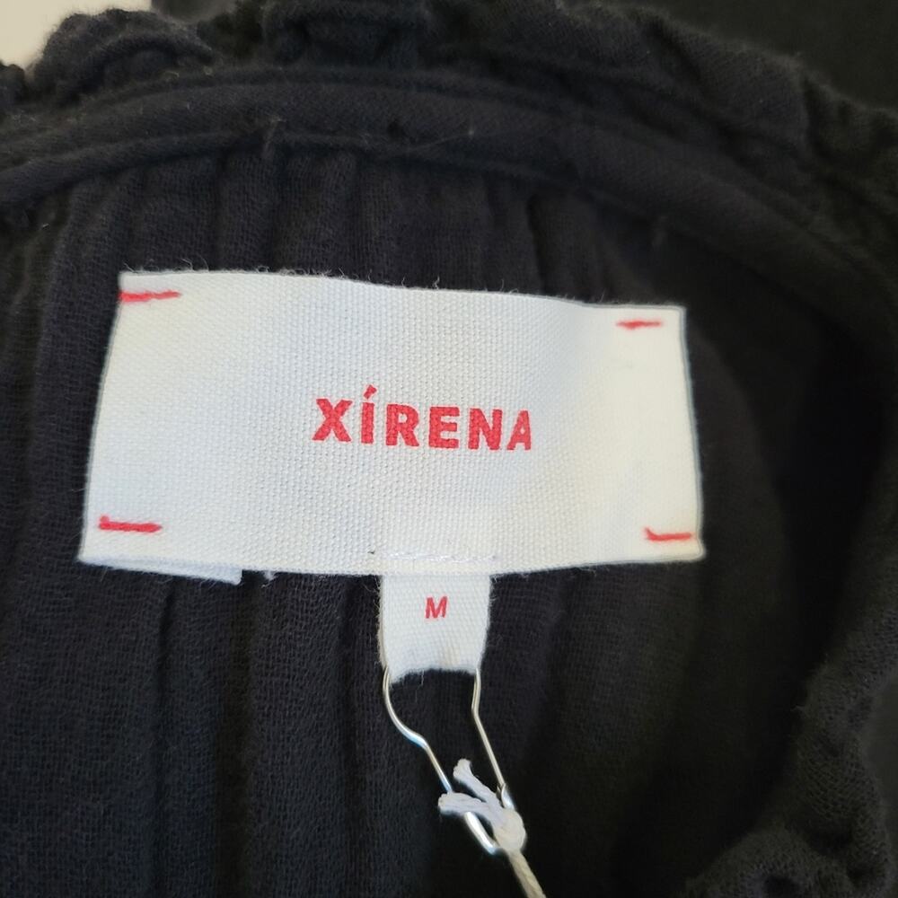 Xirena Mia Dress Black Maxi Gauze Long Sleeve Lightweight Ruffle Size Medium - Picture 10 of 12